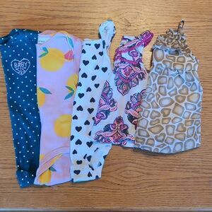 Carter's 18 Month Girls Bundle Short Sleeve Onesies and Tank Tops